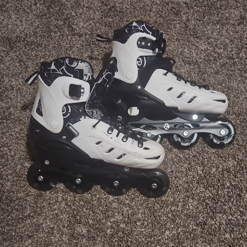Black and White Inline Skates